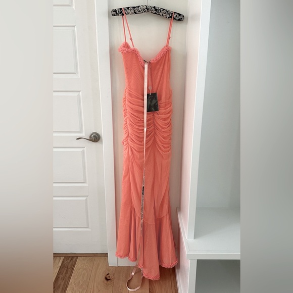 Gabbi Ruffle Mesh High-Low Cocktail Dress - Picture 9 of 12